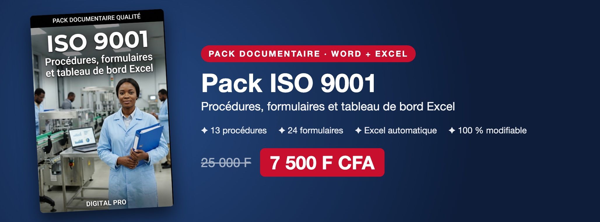 Pack ISO 9001 : procédures, formulaires et tableau de bord Excel pour votre système qualité