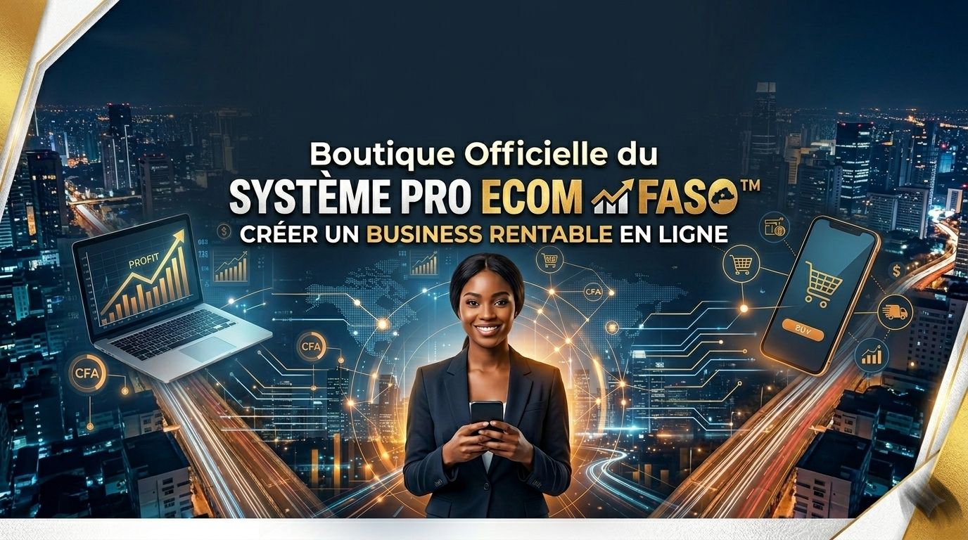 Système PRO ECOM FASO – Guide Complet pour Créer une Boutique Rentable