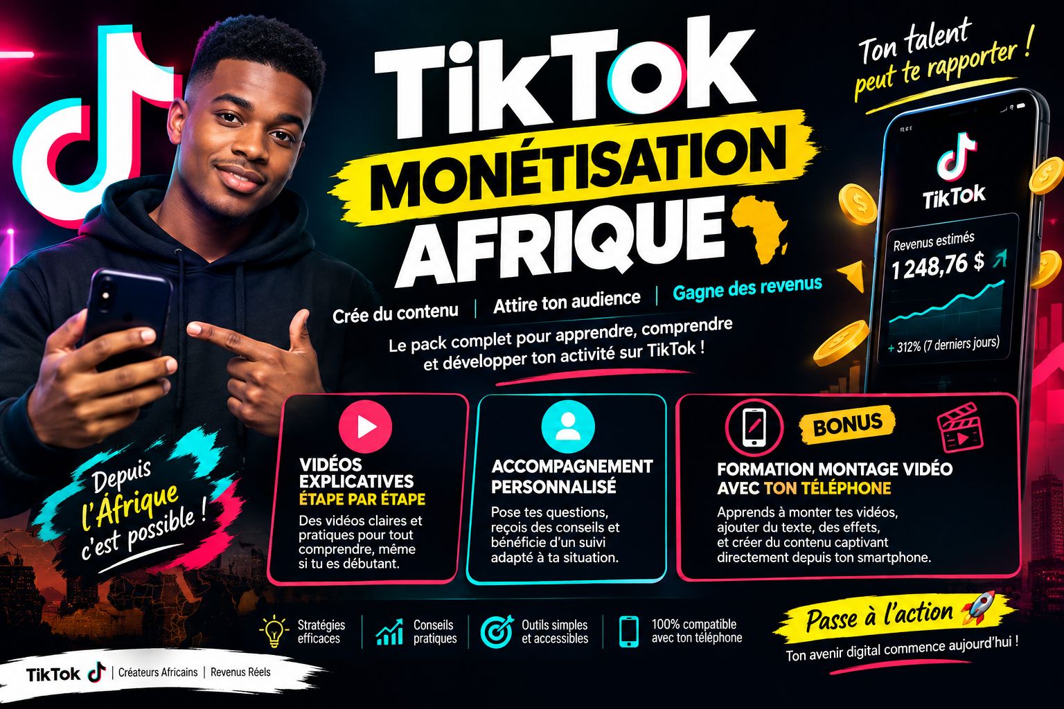 🚀 TIKTOK MONÉTISATION AFRIQUE 💰📱