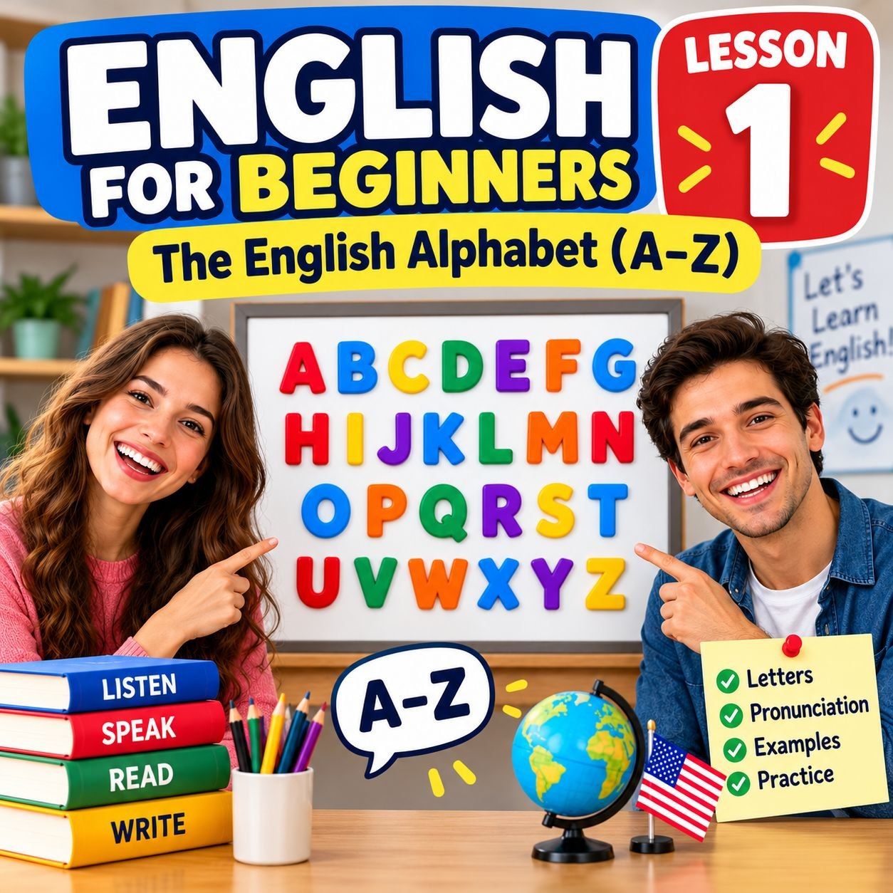 📚 Lesson 1: The English Alphabet (A–Z) | Learn English for Beginners (A1)