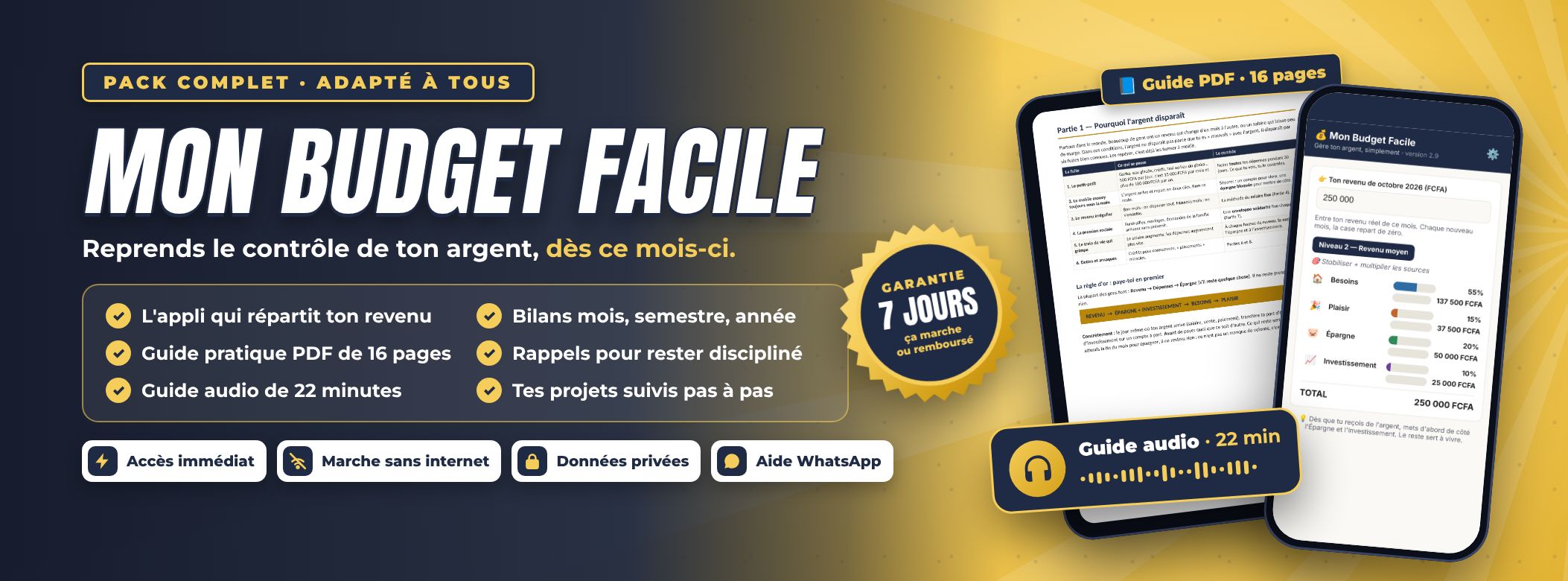 Pack Solo : ton coach financier pour planifier tes revenus et épargner sans effort