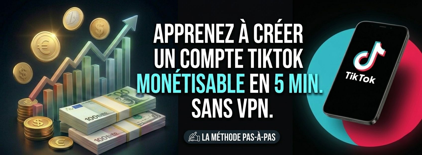 APPRENEZ À CRÉER UN COMPTE TIKTOK MONÉTISER EN 5 MIN, SANS VPN