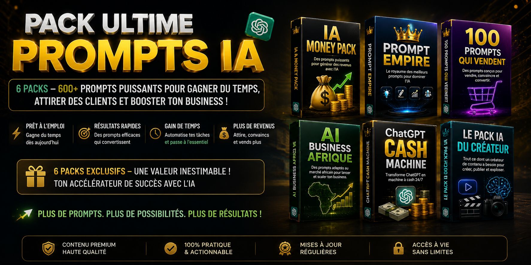 Boost ta Créativité Business: Master AI with Le Pack IA du Créateur video et prompt vendeur