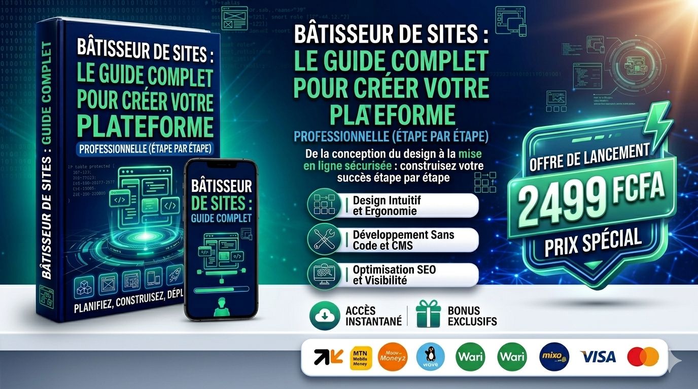BÂTISSEUR DE SITES : Le Guide Complet pour Créer votre Plateforme Professionnelle (Étape par Étape)
