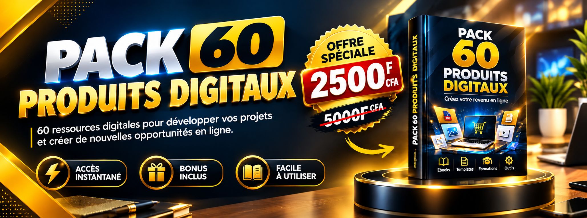 Pack 60 produits digitaux