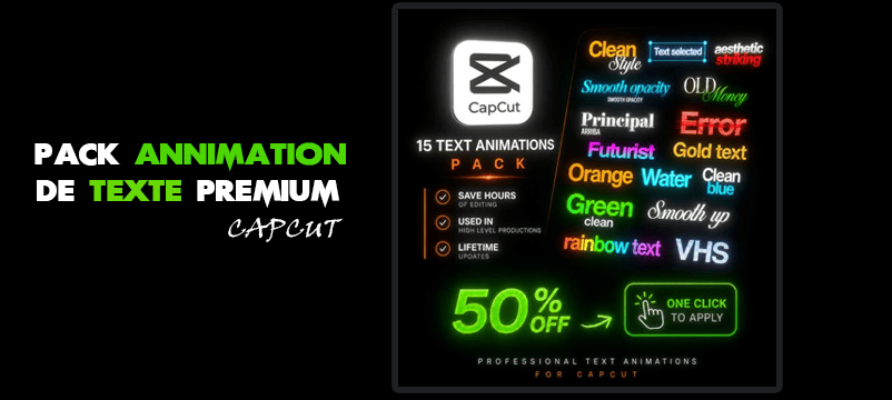 ➤ Pack Premium™ Annimation Texte Capcut - Titres Vireaux