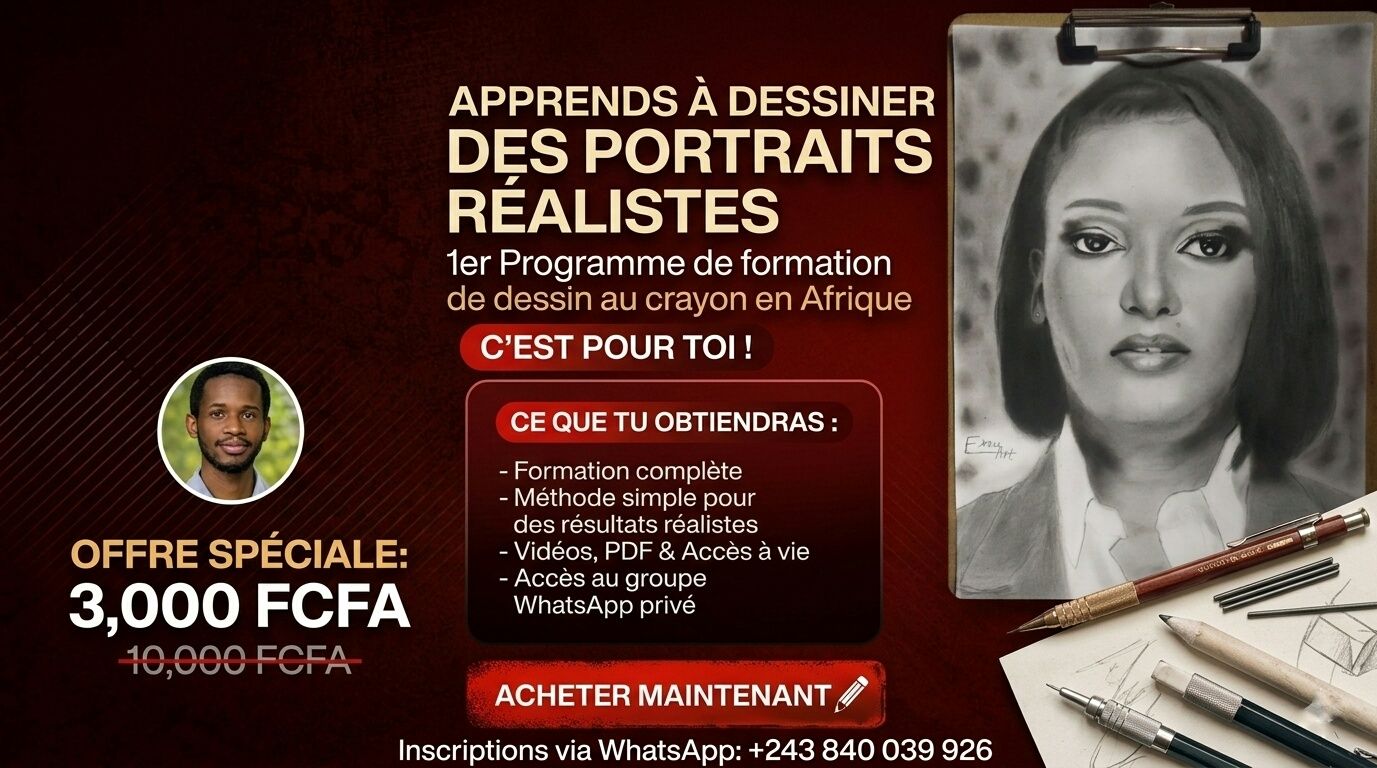 ✏️ Apprends à dessiner des portraits réalistes étape par étape