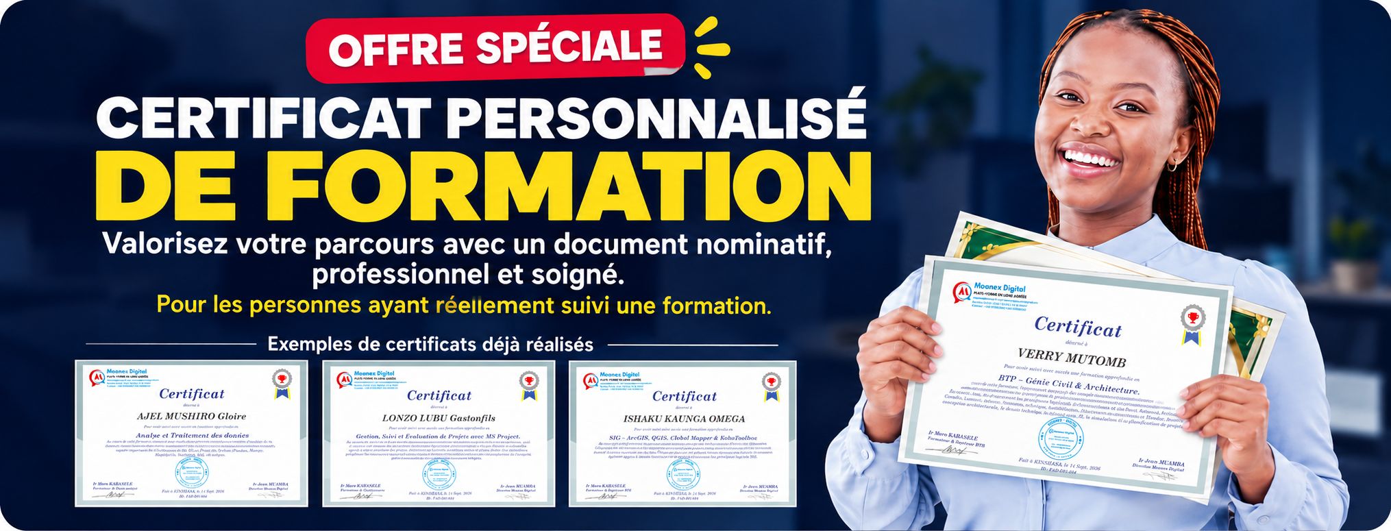 Réserve ton certificat personnalisé maintenant