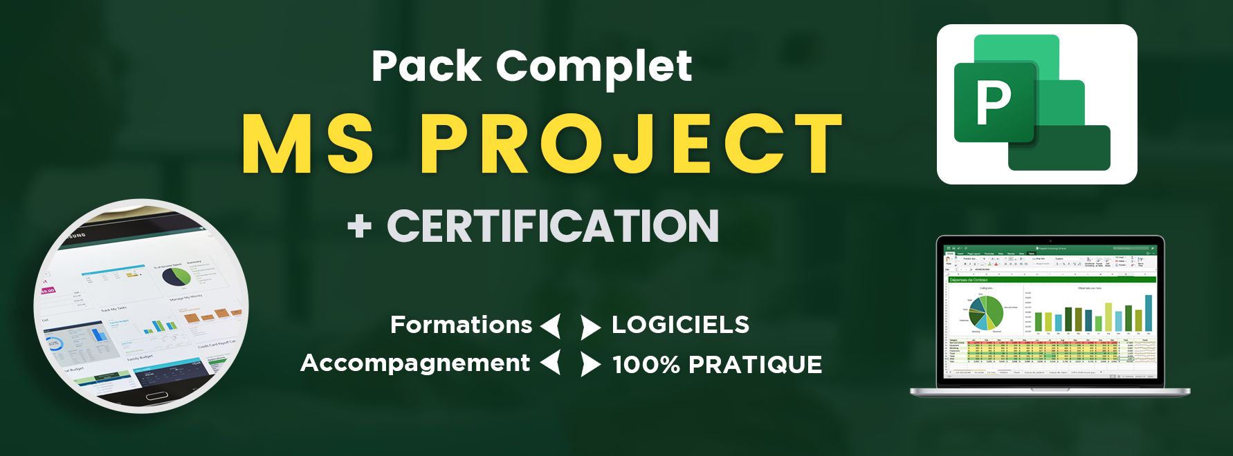 Pack Formation Gestion de Projet (MS Project & Méthodes Pro) + Certification