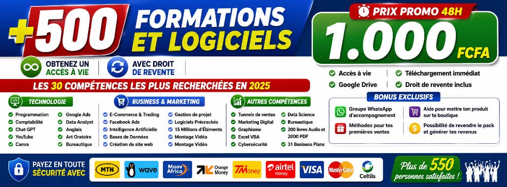 Ressources Inédites 2026 : 500 Formations Vidéo & 800 Livres
