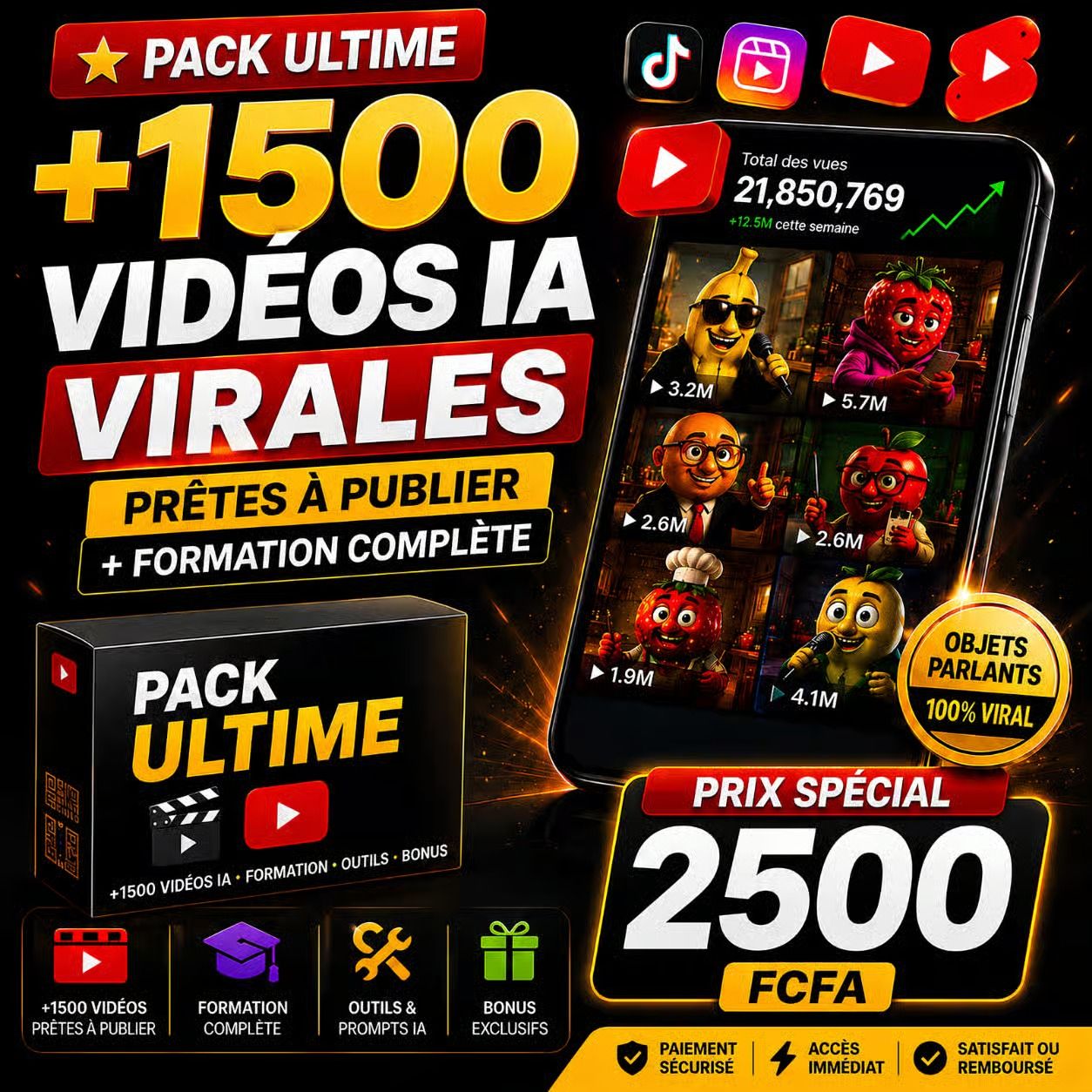 🔥 𝐏𝐀𝐂𝐊 𝐔𝐋𝐓𝐈𝐌𝐄 : +𝟏𝟓𝟎𝟎 𝐕𝐈𝐃𝐄𝐎𝐒 𝐈𝐀 𝐕𝐈𝐑𝐀𝐋𝐄𝐒 + 𝐅𝐎𝐑𝐌𝐀𝐓𝐈𝐎𝐍 𝐂𝐎𝐌𝐏𝐋𝐄𝐓𝐄 𝐆𝐑𝐀𝐓𝐔𝐈𝐓𝐄