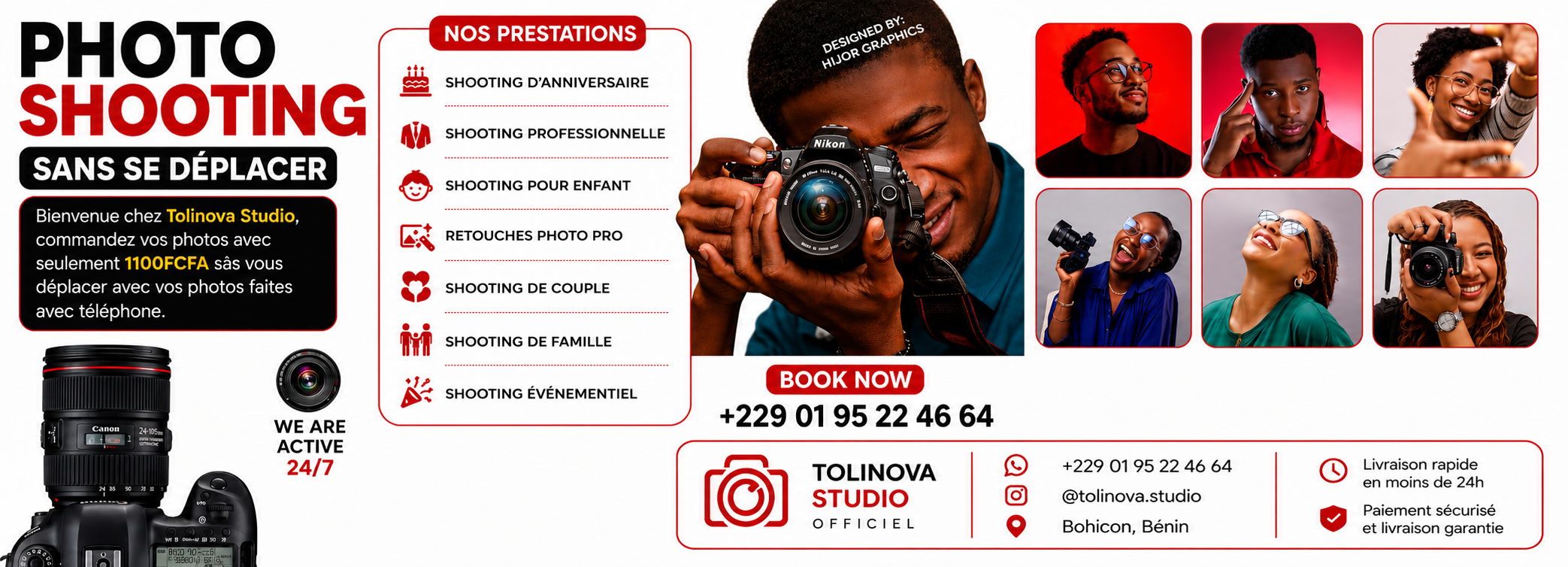SHOOTING PROFESSIONNELLE CHEZ TOLINOVA STUDIO