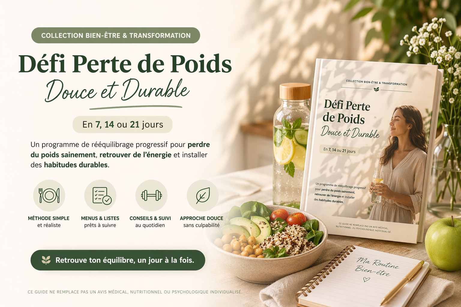 Ebook Défi Perte de Poids Douce et Durable