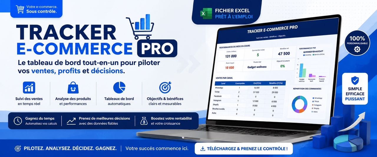 Ecom Tracker Pro – Outil de suivi profit multi-canal e-commerce