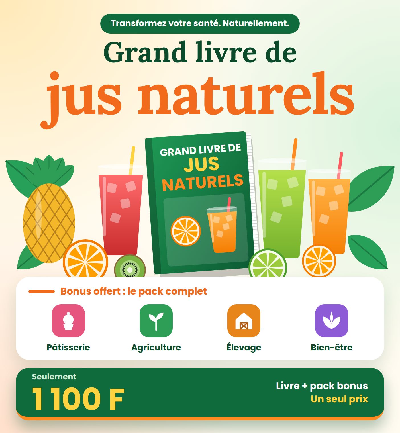 🍊 Le Grand Livre des Jus Naturels & Bonus