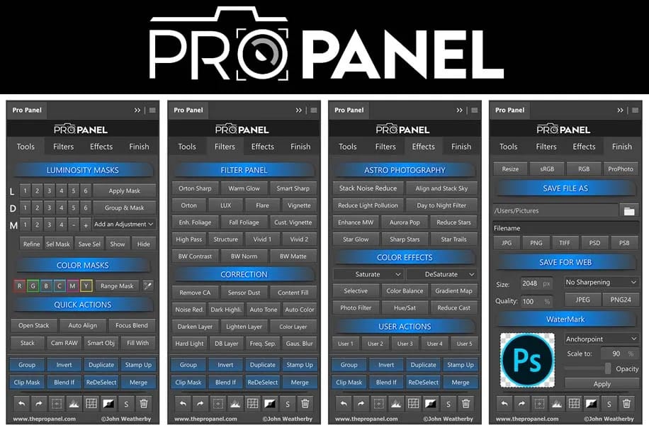 Panneau Pro V1.5.2 pour Photoshop