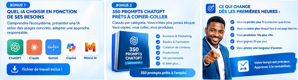 GAGNEZ 2H PAR JOUR GRÂCE À CHATGPT " Gain de temps, plus d'idées et produit plus rapidement "