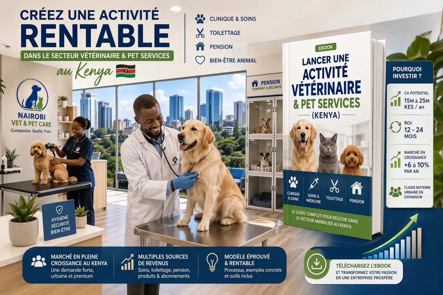 Lancer une activité de vétérinaire & services pour animaux domestiques