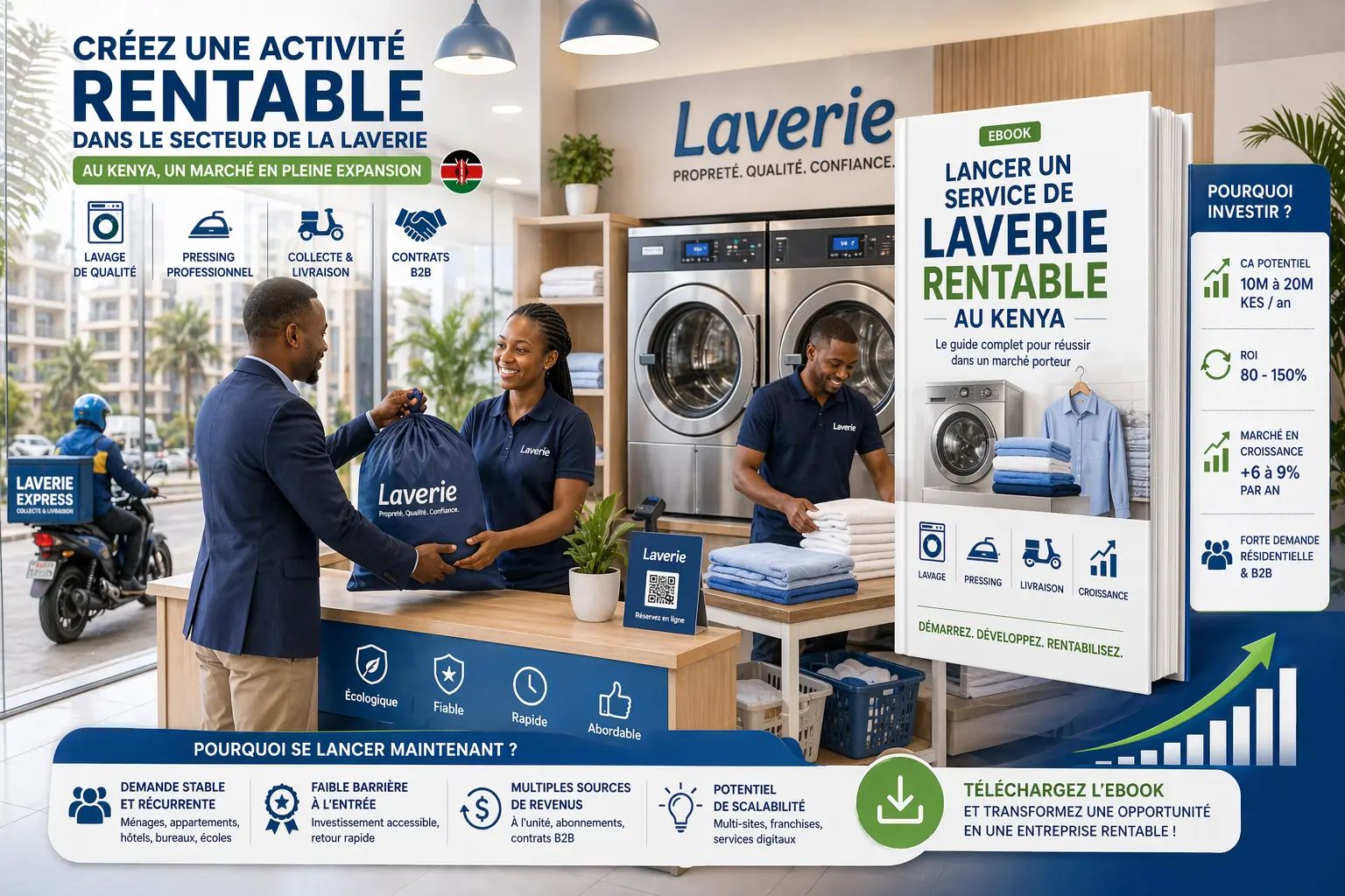 Lancer un service de laverie rentable au Kenya