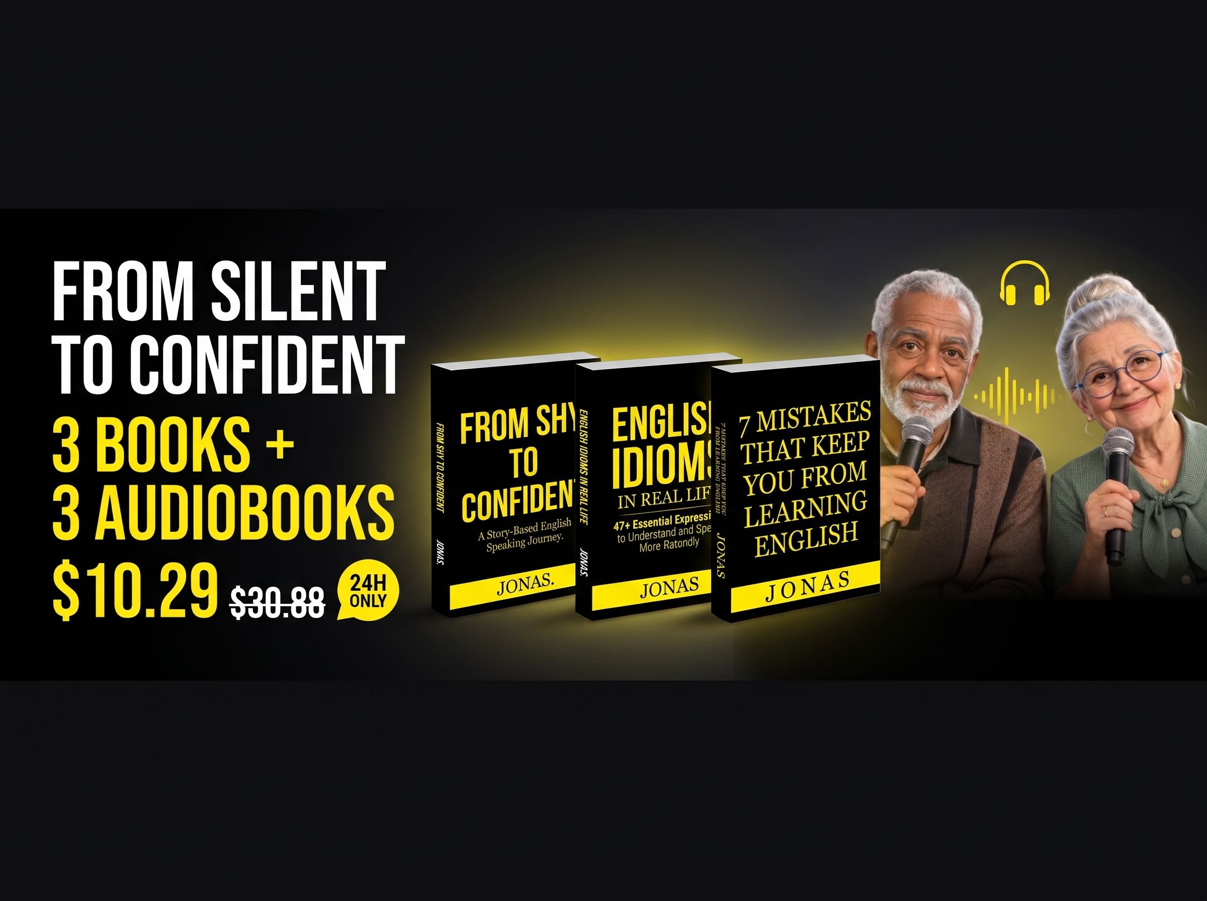 From Silent to Confident in English: 3 Books + 3 Audiobooks to Speak Without Freezing