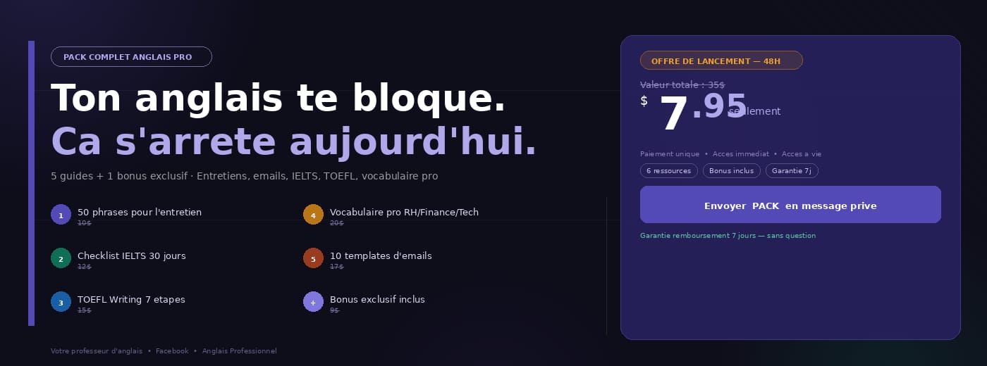 Pack Complet Anglais Professionnel