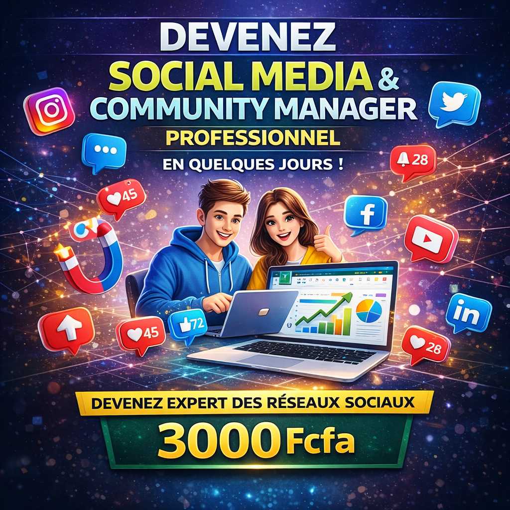 Devenez Social Media & Community Manager Professionnel en quelques jours !