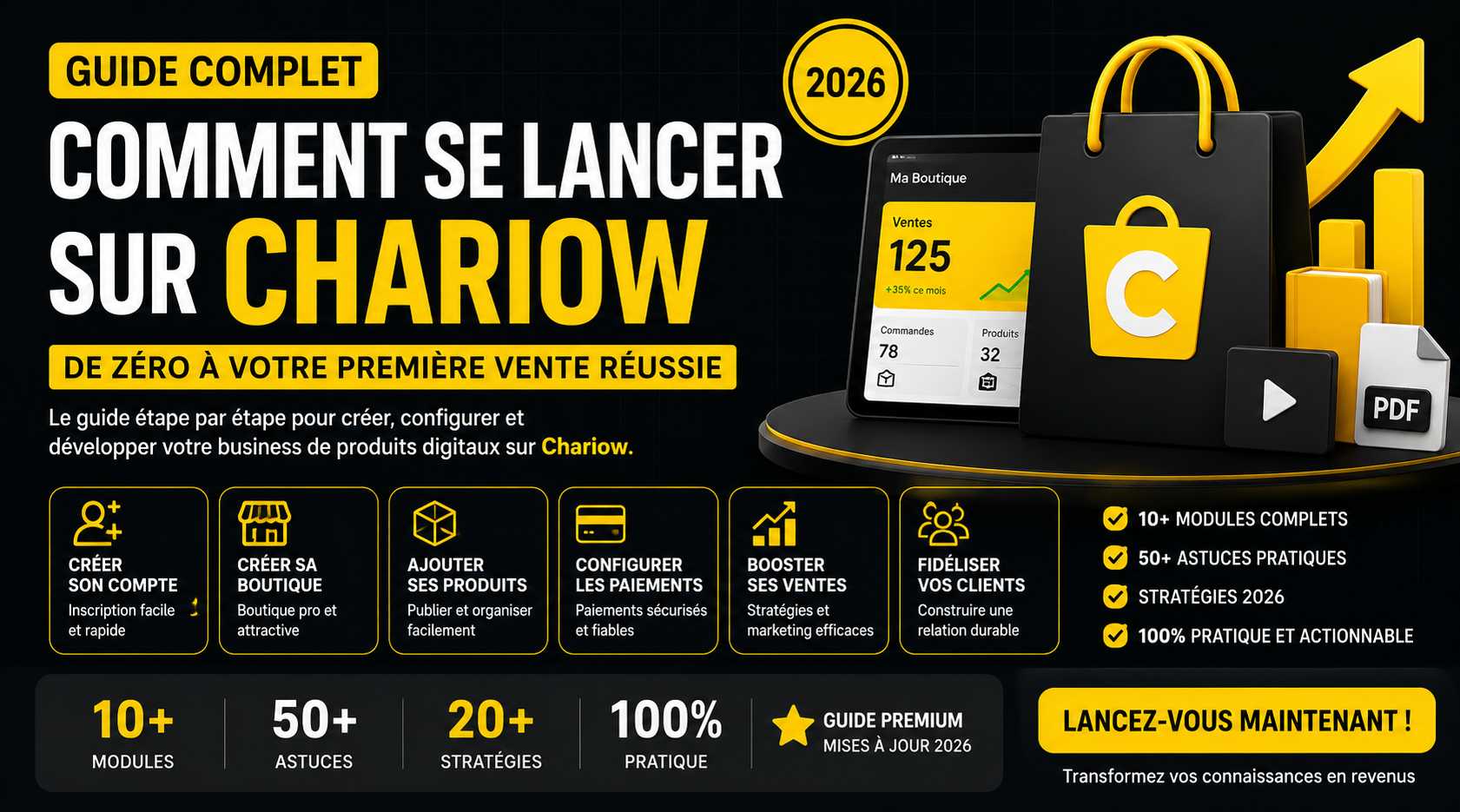 Apprendre à gagner de l'argent en ligne grâce à chariow
