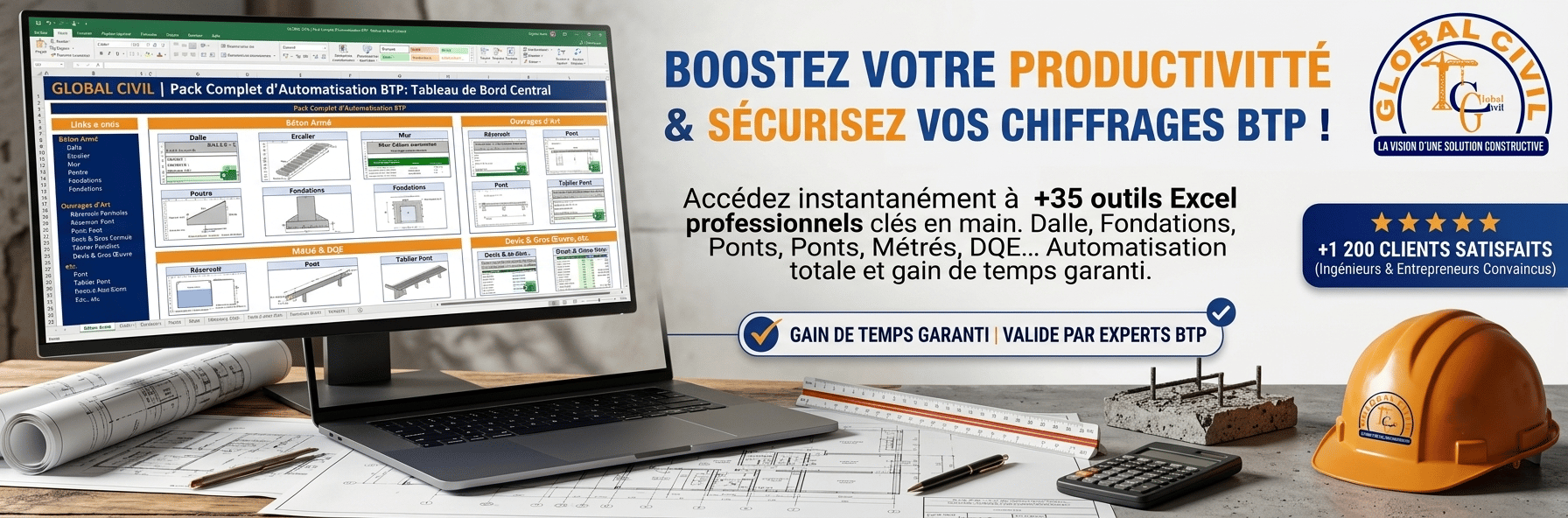 Le Coffre-Fort de l'Ingénieur BTP | +35 Outils Excel de Référence