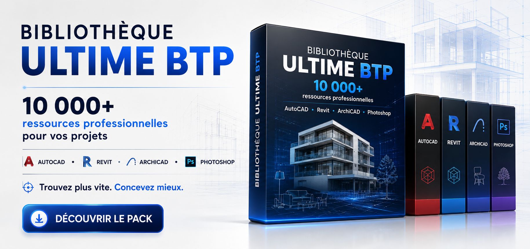 BIBLIOTHÈQUE ULTIME BTP – 10 000+ ressources BIM & CAO