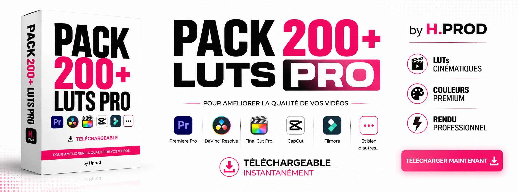 200+ LUTs Pro pour Vidéastes & Créateurs