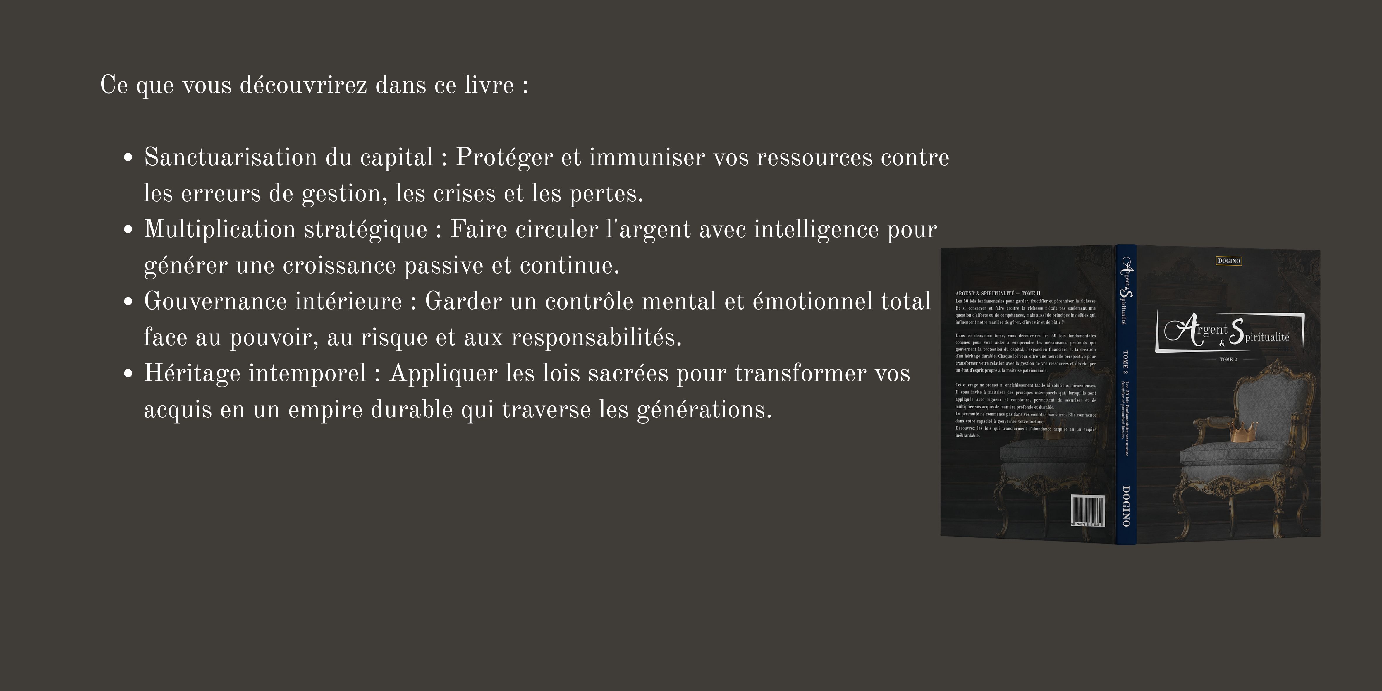 Argent et spiritualité tome 2