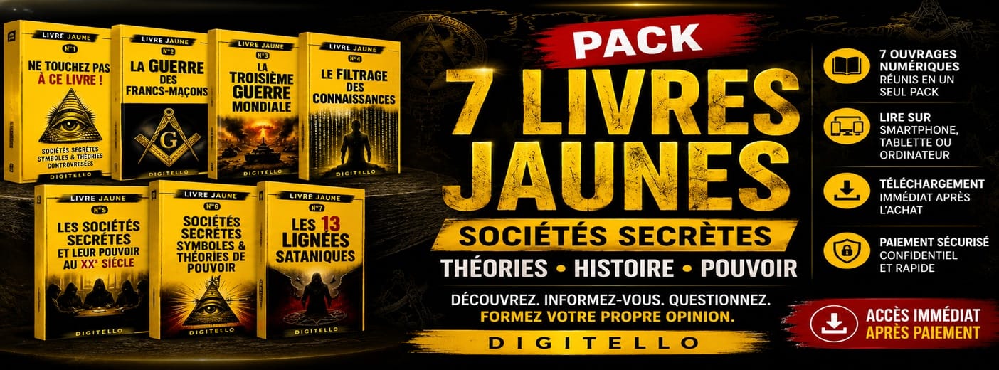 Livres Jaunes 1 à 7— Sociétés Secrètes, Théories, Histoire & Pouvoir