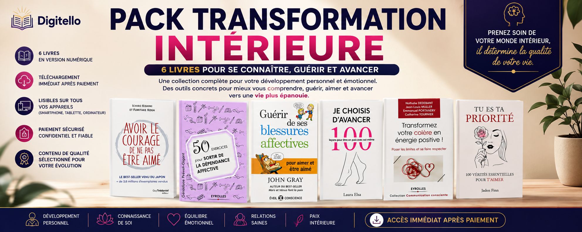 Pack Transformation Intérieure — 6 Livres