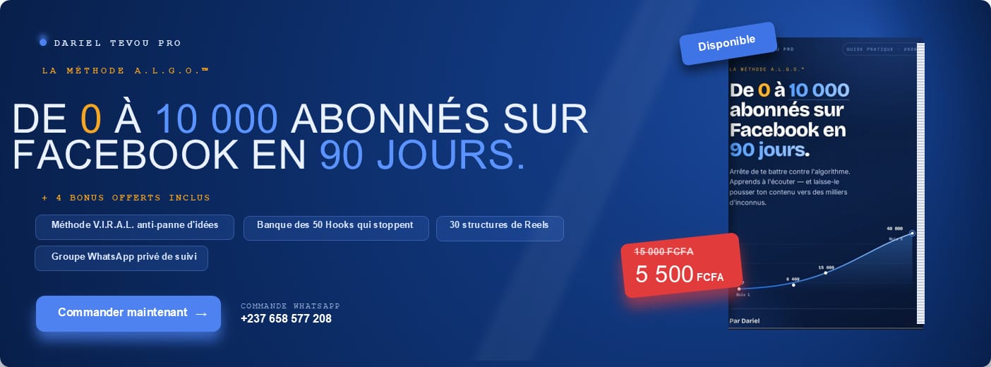 Atteins 10 000 abonnés Facebook en 90 jours : Guide complet