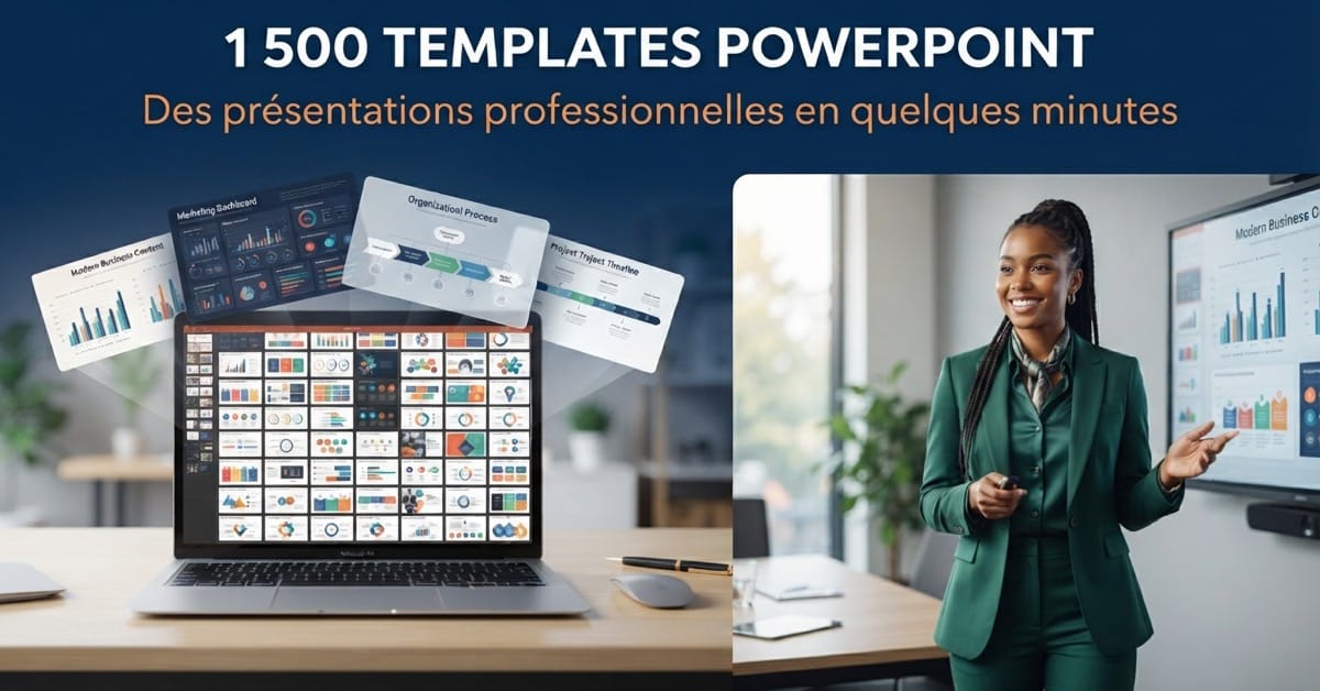 1 500 templates PowerPoint professionnels et 100 % modifiables