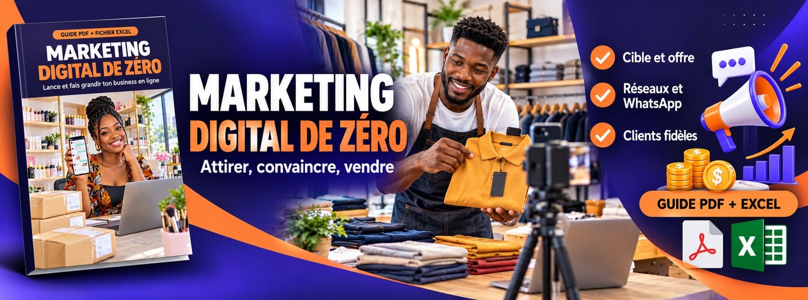 Marketing digital de zéro : lance et fais grandir ton business en ligne