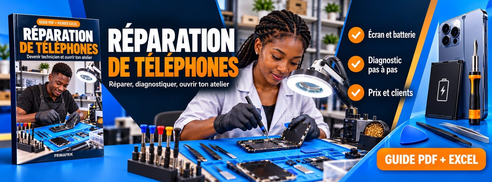 Réparation de téléphones : devenir technicien et ouvrir ton atelier
