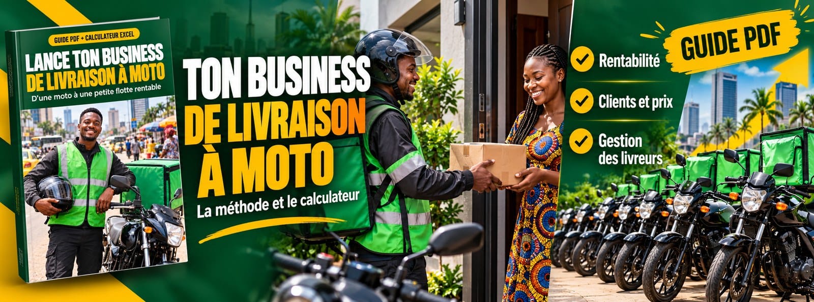 Business de livraison à moto : le guide + calculateur Excel