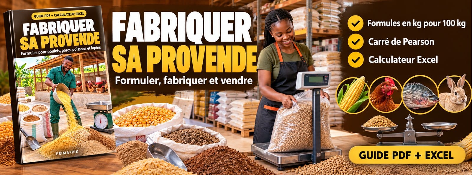 Fabriquer sa provende : formules pour poulets, porcs, poissons et lapins