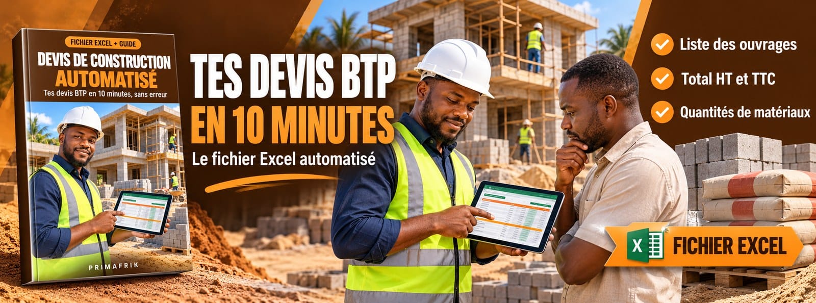 Devis de construction automatisé (fichier Excel + guide)