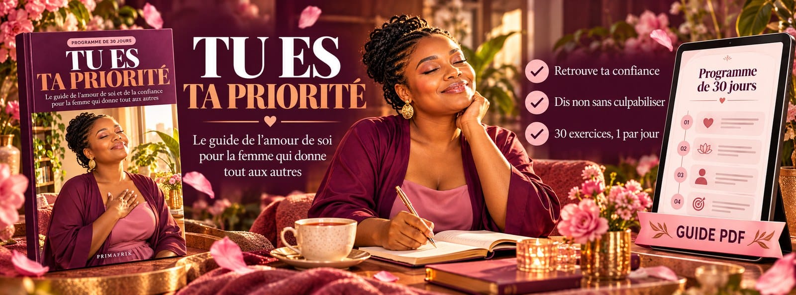 Tu es ta priorité : le guide de l'amour de soi et de la confiance + programme 30 jours