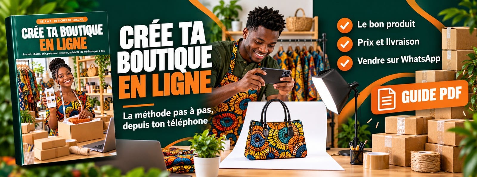 Crée ta boutique en ligne de A à Z : la méthode pas à pas + 10 fiches de travail