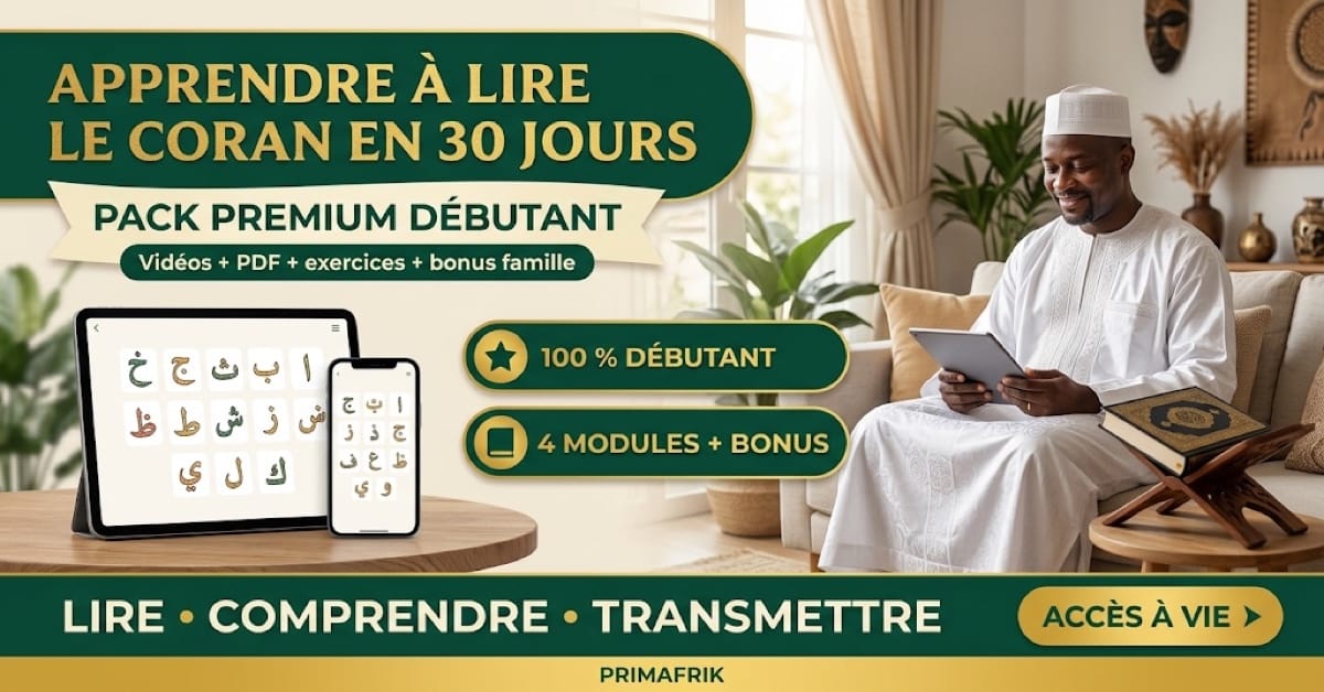 Apprendre à lire le Coran en 30 jours – Pack Premium Débutant