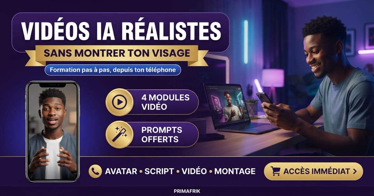 Vidéos IA réalistes sans montrer ton visage : la formation pas à pas