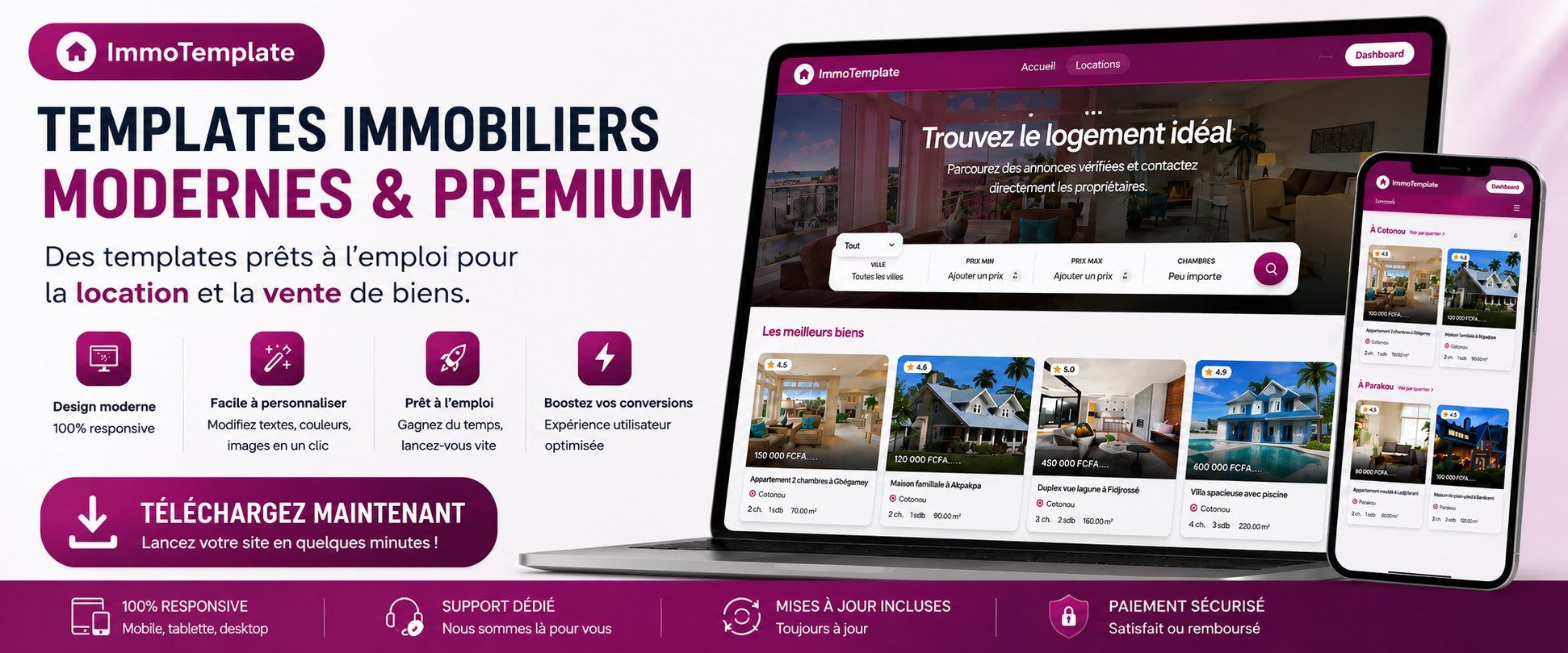 Lancez votre plateforme immobilière sans partir de zéro
