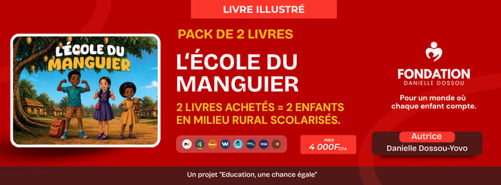 PACK DE 2 LIVRES - L'École du Manguier — 2 livres achetés = 2 enfants un milieu rural scolarisés