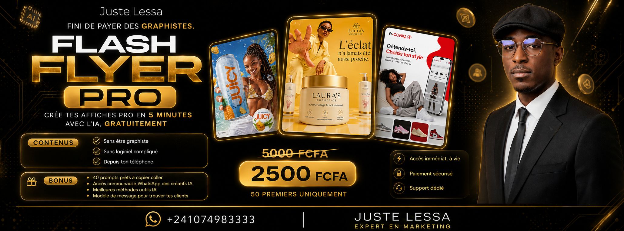 Flash Flyer Pro- Crée des affiches avec l'IA  en 5min gratuitement