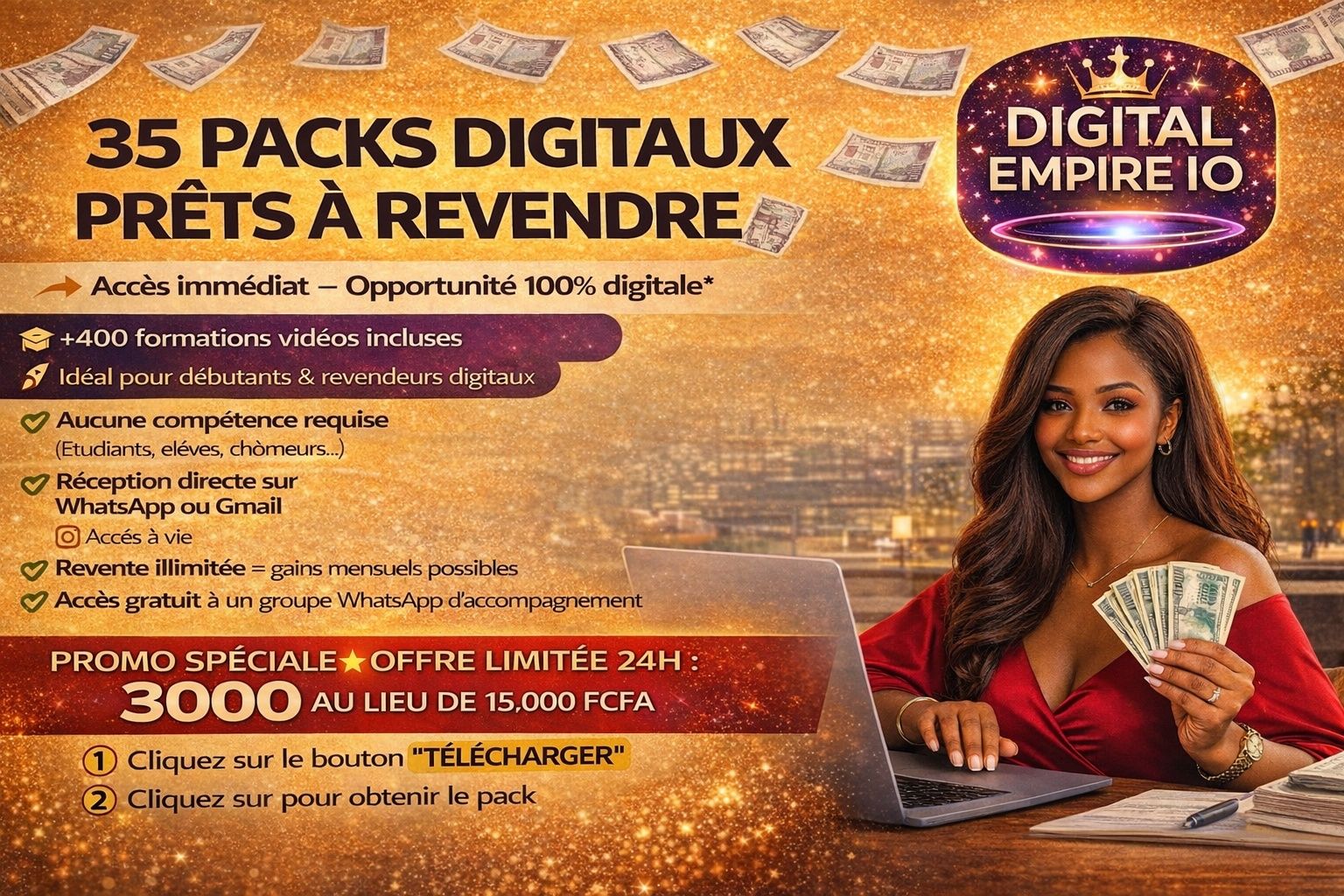 35 PACKS DIGITAUX DEJA PRET A REVENDRE ET AVOIR DE L ARGENT