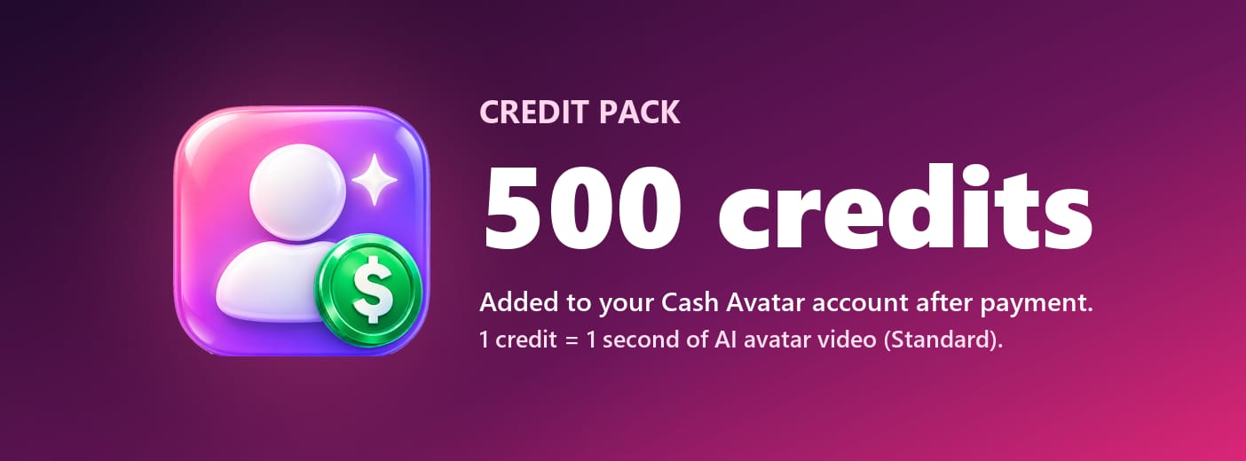 Credit Pack - 500 Cash Avatar credits