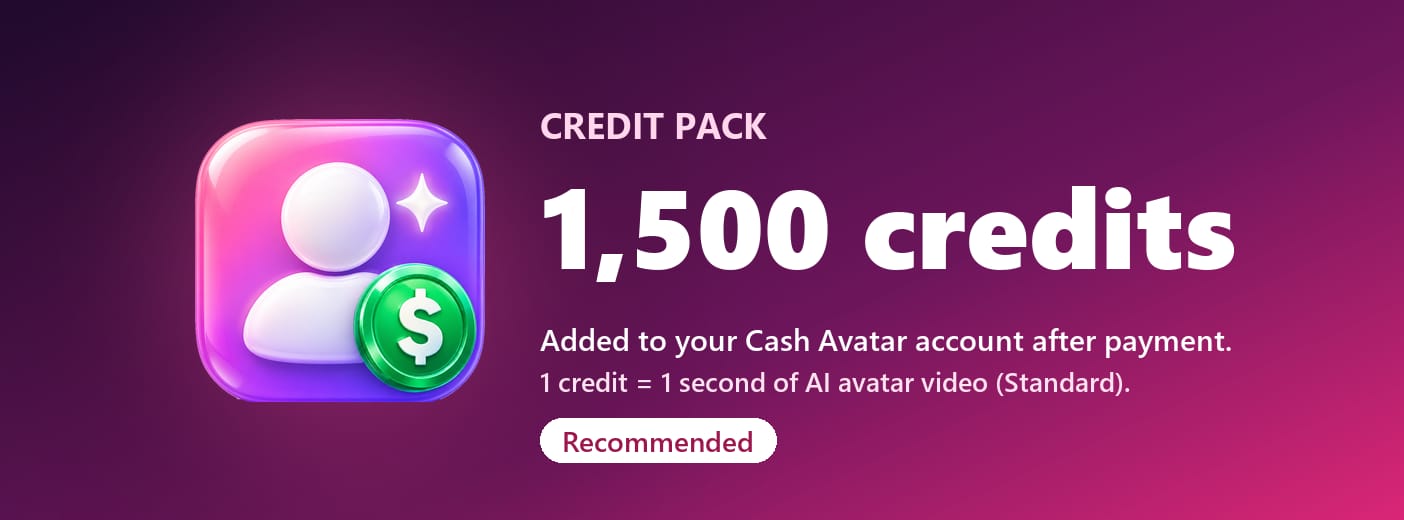 Credit Pack - 1,500 Cash Avatar credits
